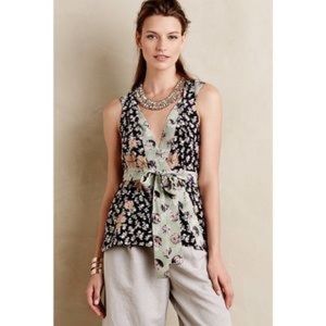 Anthropologie HD in Paris Starflower wrap top